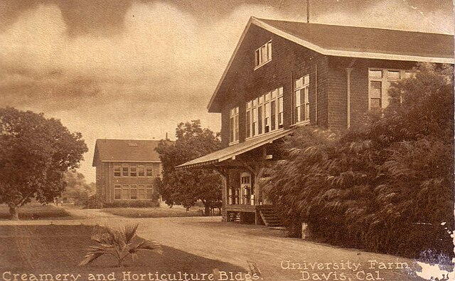 Early creamery and horticulture buildings, University Farm