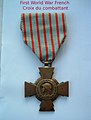 Médaille de la croix du combattant.