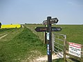 Crossing point on Overton Down of the Wessex Ridgeway and the Ridgeway National Trail