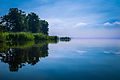 Le lac de Dąbie, élargissement de l'Oder peu avant son embouchure.