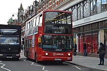 Arriva London Alexander ALX400 bodied DAF DB250LF in Brixton in February 2014 Daf alx400 on route 109.JPG