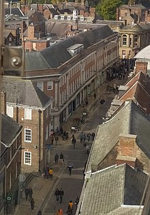 Aerial view of Davygate, from St Sampson' Square Davygate aerial view.jpg