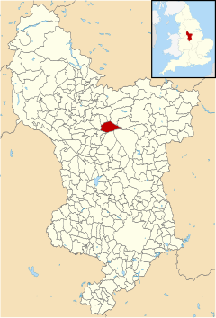 Mapa da paróquia de Derbyshire UK destacando Beeley.svg