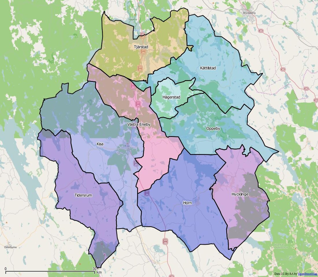 Horns distrikt, Östergötland