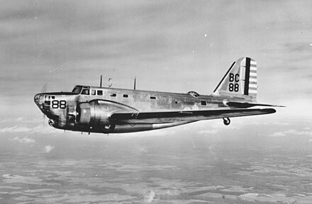 Douglas B-18A Bolo, the aircraft in which Ferris' father gave him his first flight on his tenth birthday.