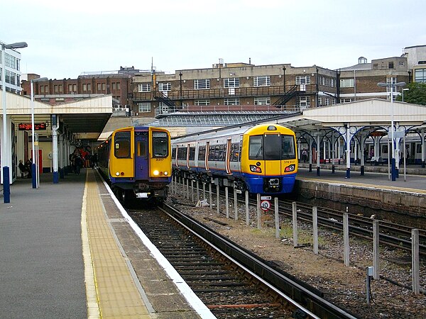 Old vs new: a Class 313 and its replacement, a Class 378 Capitalstar at Richmond