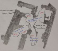Plan of the western palace tombs Eblaite tombs.png