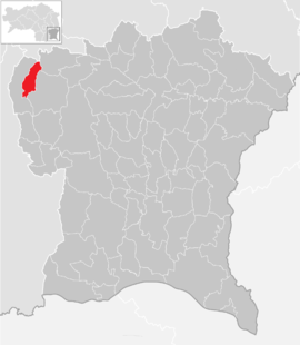 Poloha obce Edelstauden v okrese Südoststeiermark (klikacia mapa)