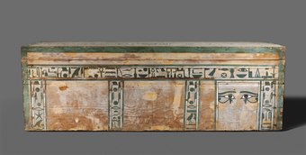 Coffin of Senbi; 1918–1859 BC; gessoed and painted cedar; overall: 70 x 55 cm; Cleveland Museum of Art