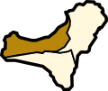 Map of El Hierro showing Frontera