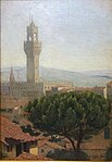 View towards the Palazzo Vecchio in Florence, 1900