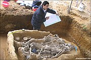Excavation of the corpses of victims of the Guatemalan genocide