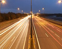 Filés de véhicules sur l'autoroute A36 à Brognard.