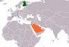 Location map for Finland and Saudi Arabia.