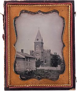 Gereja Presbiterian pertama dari Niagara Falls NY c1850.jpg