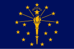 Flag of Indiana, U.S. (gold star)