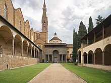 Pazzi Chapel and the cloister Florence, Santa Croce, Cappella dei Pazzi, 1440s-70s.jpg