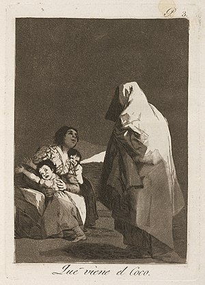 Francisco de Goya, Que viene el coco (Here Comes the Bogey-Man), published 1799, NGA 7459.jpg