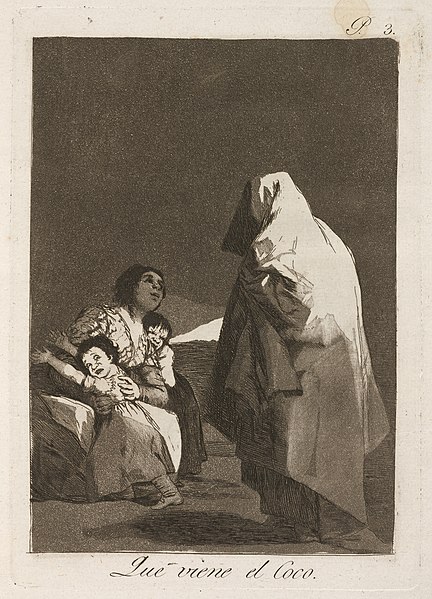 Que Viene el Coco (1799) by Goya