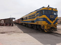 Güterzug in Colchani.