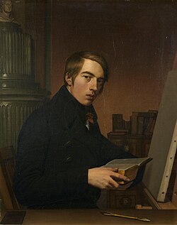 Autoportrait à la Bible (1808-1809), autoportrait le représentant avec une Bible.