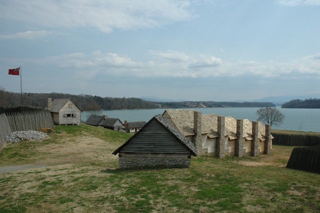 Reconstruction of Fort Loudoun, the first British settlement in Tennessee