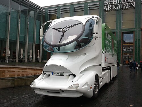 A futuristic bus