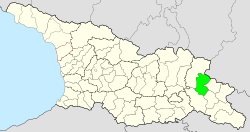 泰拉維市鎮在格鲁吉亚的位置