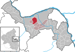 Läget för Gau-Algesheim i Landkreis Mainz-Bingen