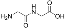 Glycylglycine is the simplest dipeptide. Glycylglycine.png