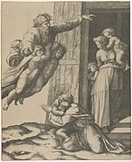 God carried by angels, appearing to Noah and his family, after the Flood MET DP852718.jpg