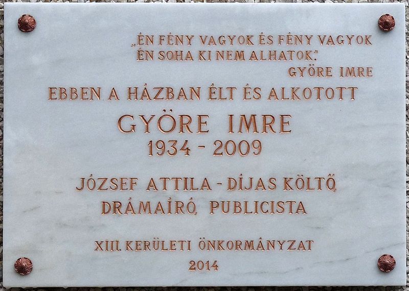 File:Györe Imre plaque Bp13 Babér21.jpg