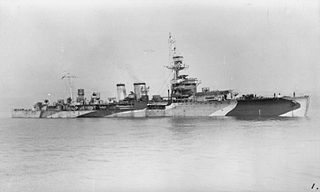 HMS <i>Danae</i> (D44) Cruiser of the Royal Navy