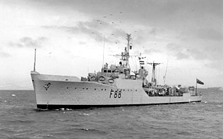 HMS <i>Malcolm</i> (F88) 1957 Type 14 or Blackwood-class frigate of the Royal Navy