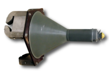 Haft-Hohlladung 3kg-os mágneses páncéltörő akna a münsteri német harckocsimúzeumban.