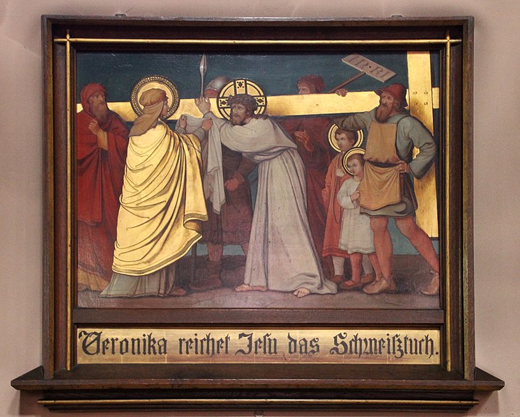 File:Hagenau-Marienthal-Notre-Dame-Kreuzweg-06-Veronika reicht Jesu das Schweisstuch-2019-gje.jpg