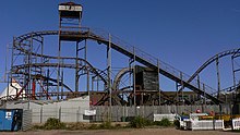 Hayling Funland seen from the beach