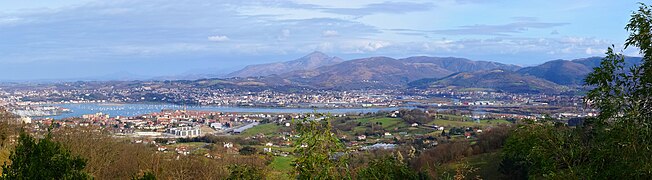 Bidassoa estuary (France and Spain), west view