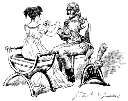 Her Aide-de-Camp, early 19th-century humorous/symbolic drawing