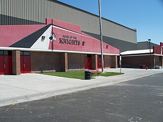 The West Entrance to Hillcrest High School Hillcrest High School in Ammon Idaho.jpg