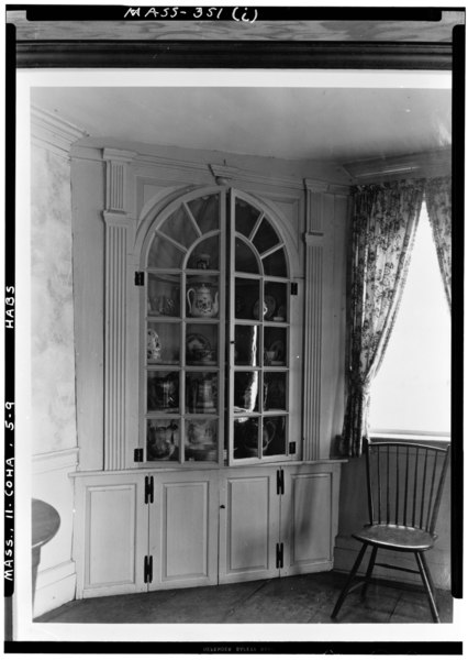 File:Historic American Buildings Survey Arthur C. Haskell, Photographer Nov. 21, 1936 (i) INT.- CORNER CUPBOARD, NORTH PARLOR - Reverend Nehemiah Hobart House, Cohasset, Norfolk HABS MASS,11-COHA,5-9.tif