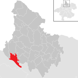 Location of the community Hofkirchen im Mühlkreis in the Rohrbach district (clickable map)