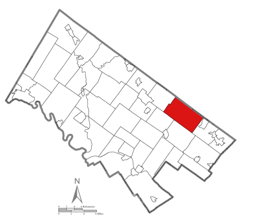 Location of Horsham Township in Montgomery County