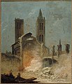 Hubert Robert (1733-1808) Démolition de l'église Saint-Jean-en-Grève Achat, 1928 Inv. P.1510}}