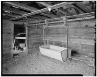 A manure car for the transport of chicken manure at a chicken house in Dolores, Colorado