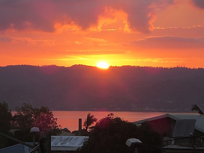 Coucher de soleil à Mayotte.