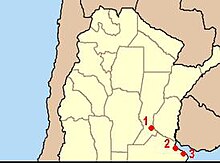 Main cities with Lithuanian population in Argentina: 1.Rosario 2. Buenos Aires 3. Berisso Inmigrantes lituanos en Argentina.jpg