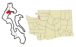 Island County Washington Incorporated and Unincorporated areas Oak Harbor Highlighted.svg