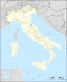 Blank administrative map of Italy