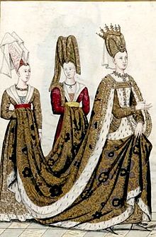 középkori kép hosszú királyi öltözettel
